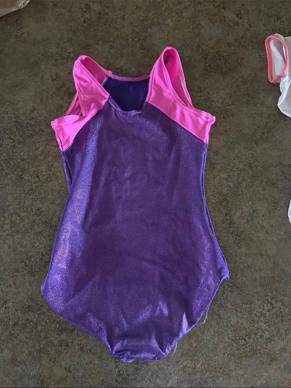 Capezio Shimmer Purple One-Piece with Pink Accents
